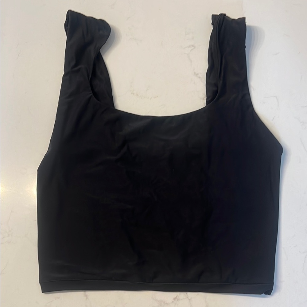 Aerie Black Smoothez Crop Top